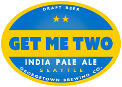 get me two IPA tap label